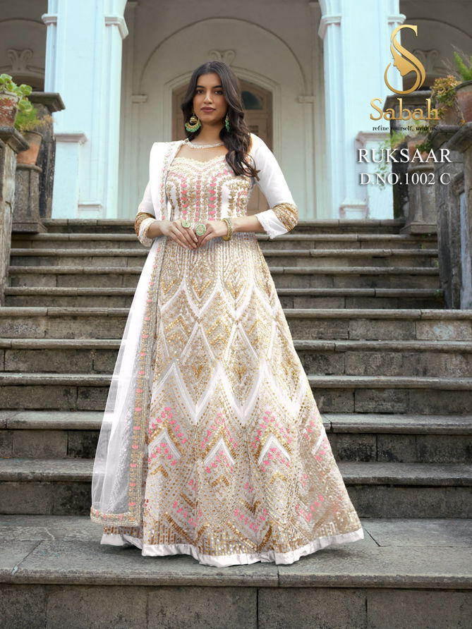 Ruksaar By Fk Heavy Butterfly Net Wedding Salwar Suits Exporters in India