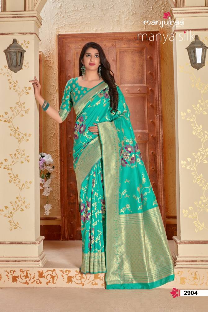 Manjuba Manya Silk Latest Heavy Designer Banarasi Silk Party Wear Saree Collection 