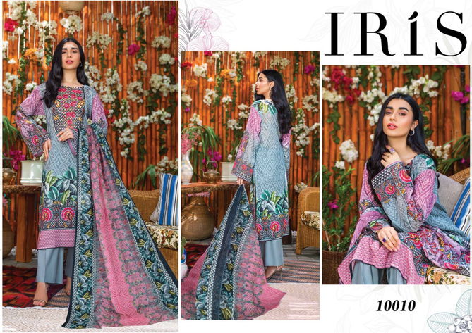 Iris 10 Latest Fancy Designer Casual Wear Cotton Readymade Karachi Dress Materials Collection
