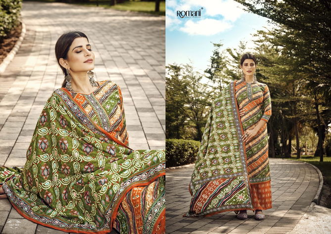 Romani Kasauti Printed Pashmina Dress Material Catalog
