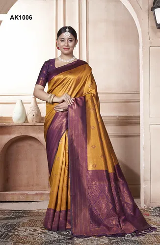 Akansha By 3 Of Kanjivaram Silk Occasion Wear Sarees Wholesale In India