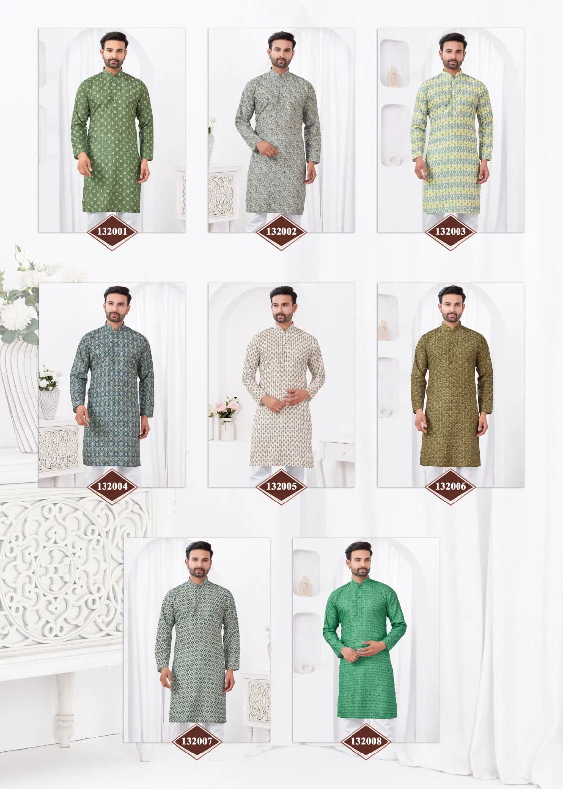 Outluk Wedding Collection Vol 132 Rayon Cotton Mens Kurta Pajama Manufacturers