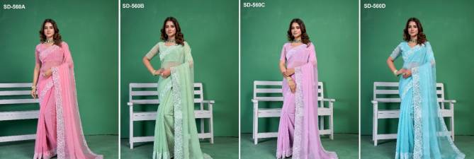 560 A To D By Suma Designer Simmer Saree Wholesale Clothing Distributors In India