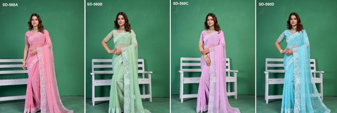 560 A To D By Suma Designer Simmer Saree Wholesale Clothing Distributors In India