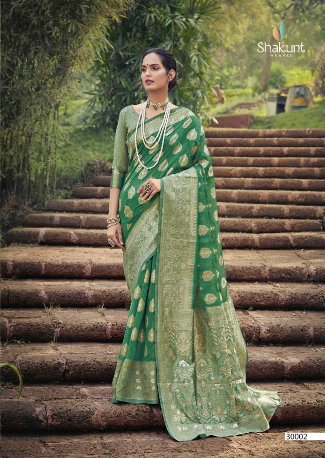 SHAKUNT PADMASHREE Cotton Weaving Festive Party Wear Designer Saree Collection