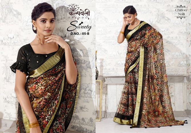 Sweety Dn 5 By Kalpveli Chiffon Designer Saree Catalog