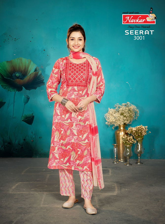 Seerat Vol 3 By Navkar Rayon Foil Printed Kurti With Bottom Dupatta Orders In India