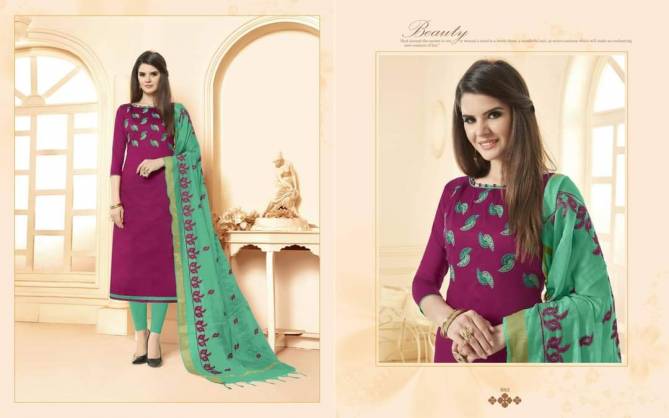 Gng Blsm 1 Latest Ethnic Wear chanderi with work Dupatta Designer cotton Dress Material Collection
