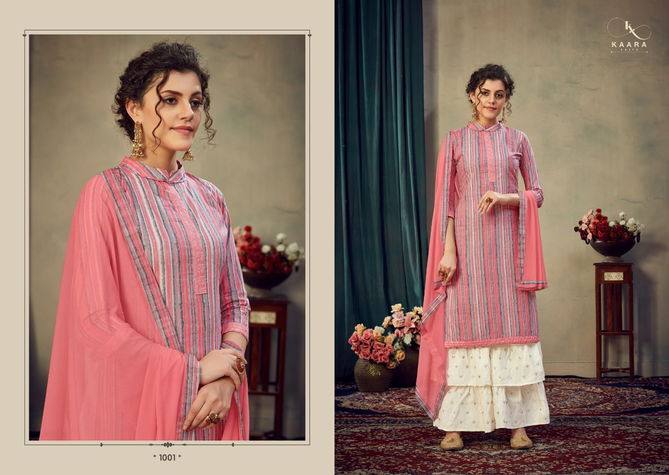 Kaara Ding Dong Designer New Collection Latest Fancy Festive Wear Jaam Satin Print With Embroidery Work Salwar Suits Collection
