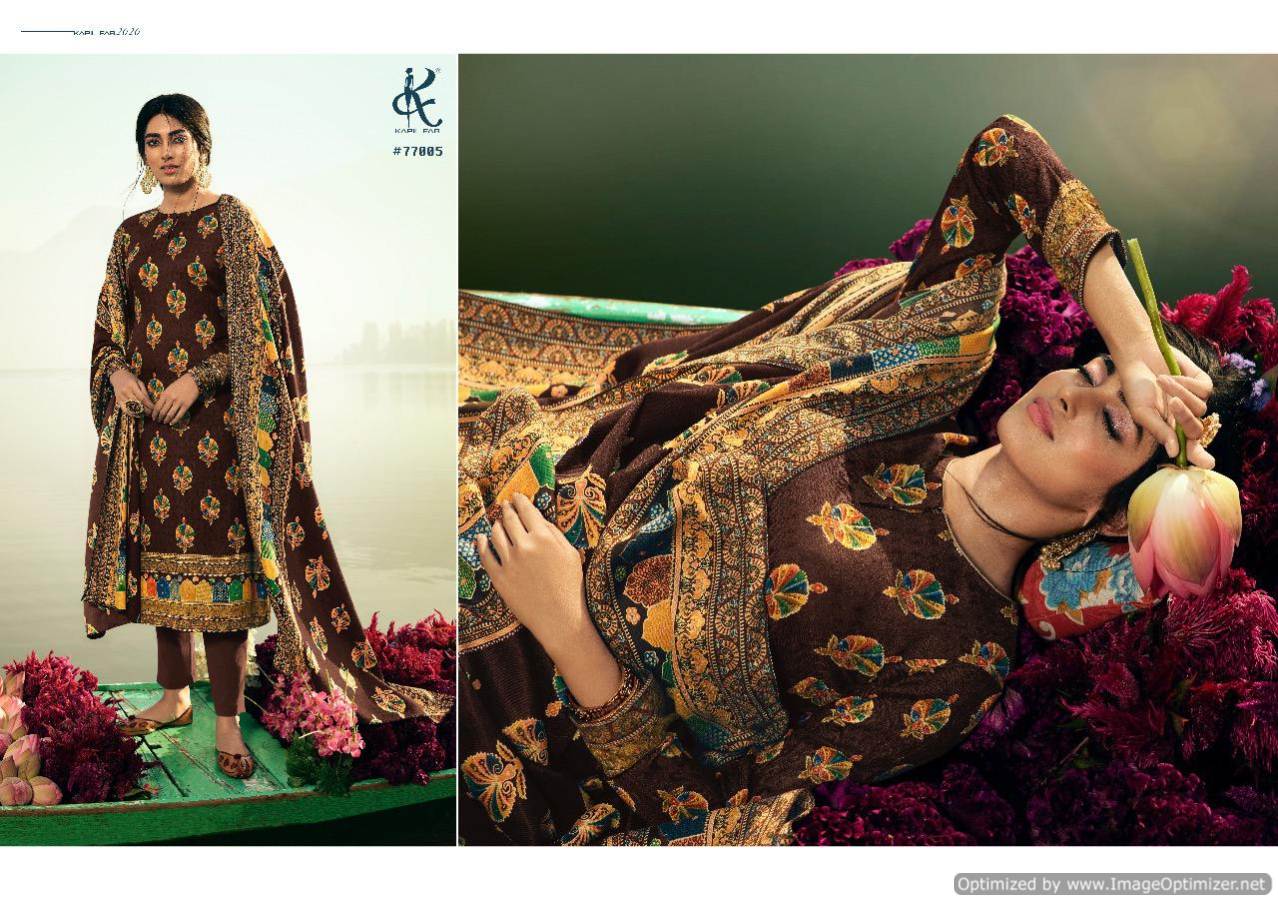 Kapil Aazeen Latest Designer Digital Printed Pure Pashmina Dress Material Collection 