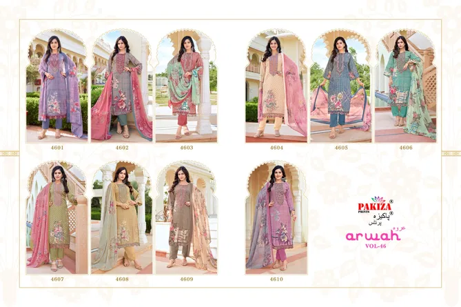 Arwah Vol 46 By Pakiza Royal Crepe Dress Material Orders In India