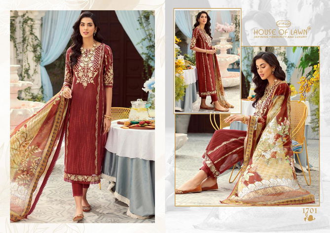 House Of Lawn Noor Fancy Wear Lawn Cotton Pakistani Salwar Kameez Collection