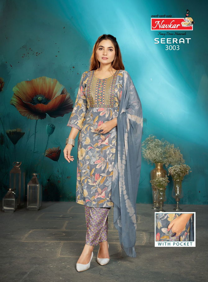 Seerat Vol 3 By Navkar Rayon Foil Printed Kurti With Bottom Dupatta Orders In India