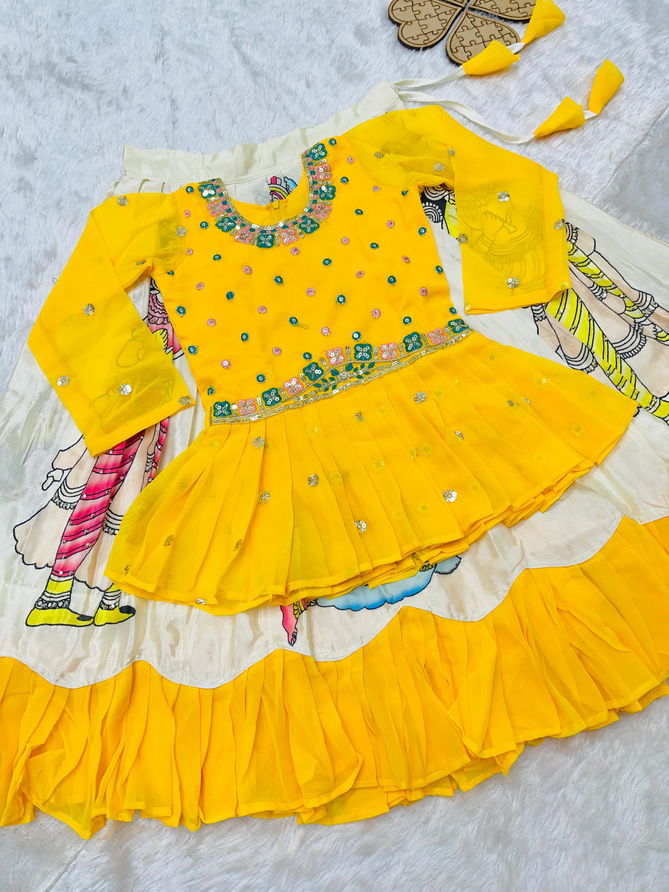 OC 185 Fox Georgette Girls Wear Kids Lehenga Choli Suppliers In India