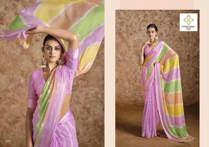 Suhana Chiffon By Shubh Shree Printed Fancy Sarees Orders In India