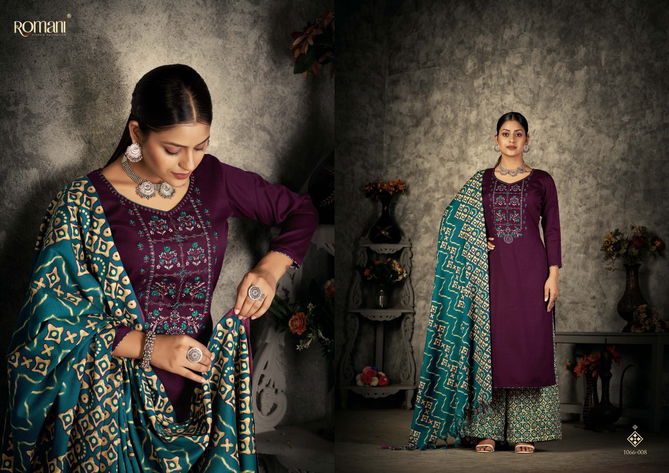 Patiyala Dreams By Romani Pashmina Kurti Bottom With Dupatta Dress Material Catalog