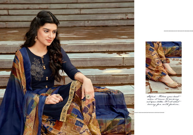 Sweety Pepsi 11 Casual Wear Designer Rayon slub with swaroski work Dress Material Collection
