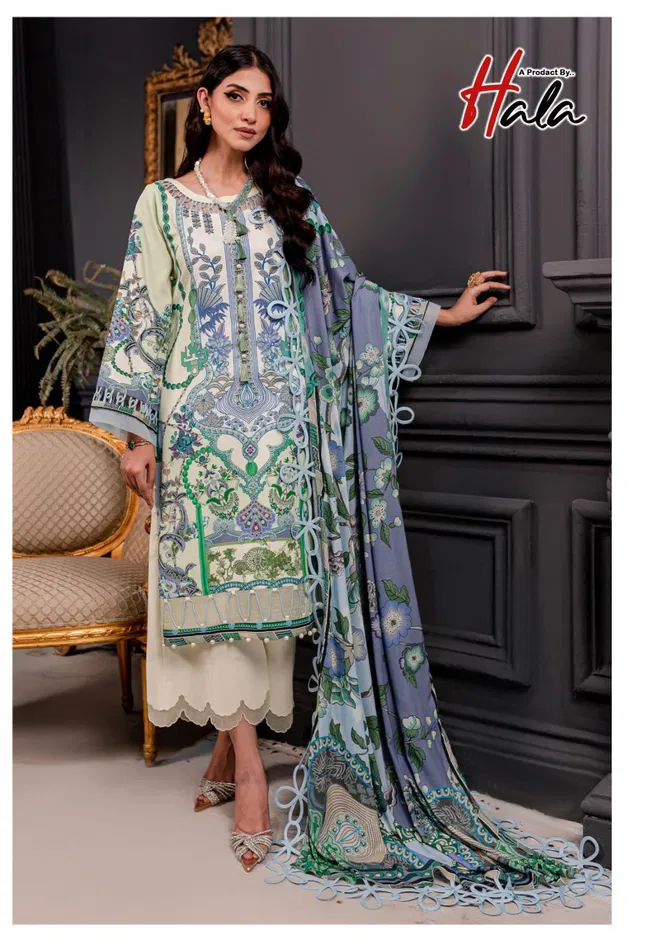 Azure Vol 1 By Hala Cotton Printed Pakistani Dress Material Orders In India