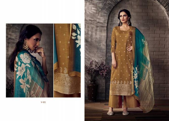 VARINA AANYA V-61 Latest Fancy Casual Wear Banarasi Jacquard With Hand Work digital Print Salwar Suit Collection 