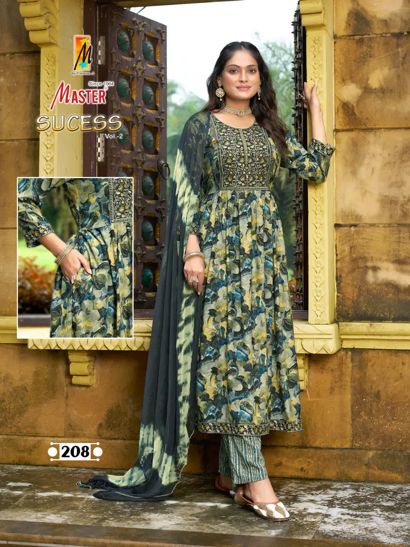 Sucess Vol 2 By Master Rayon Foil Printed Kurti With Bottom Dupatta Suppliers In India