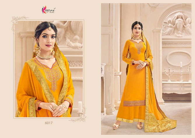 Kesari Naaz 3 Designer Heavy Fox Georgette and Heavy Self Embroidery work Dupatta Pallu and Diamond Salwar Suits Collection