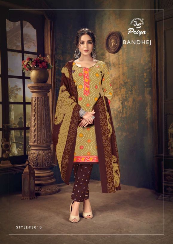 Js Priya Bandhej 3 Casual Daily Wear Cotton Printed Dress Material Collection