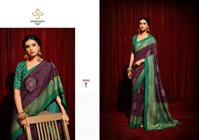 Crush 5 By Shubh Shree Tusser Silk Sarees Wholesale Market In Surat