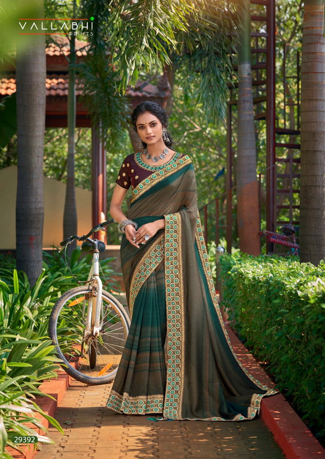 VALLABI PRINTS GANISKA Latest Fancy Designer Heavy Festive Wear Vichitra Silk Printed Saree Collection