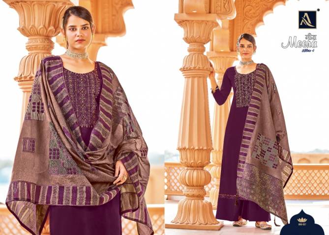 Alok Meera Edition 4 Heavy Designer Festive Wear Jam Cotton Dress Material Collection