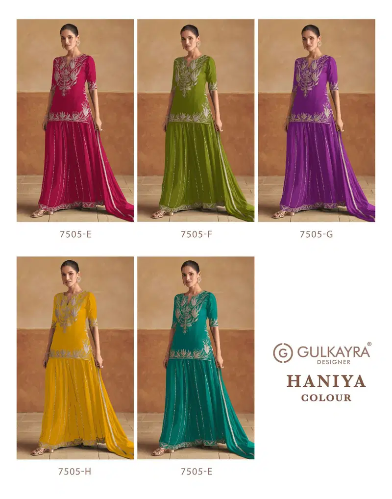 Haniya Colour By Gulkayra Real Chinon Designer Readymade Suits Orders In India