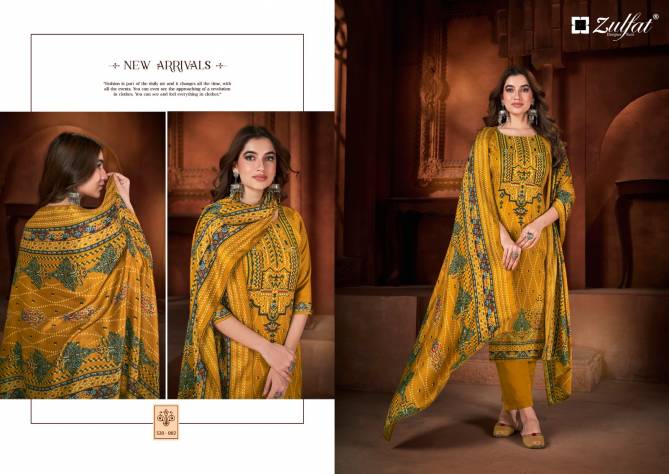 Zulfat Riyana Premium Printed Pashmina Dress Material

