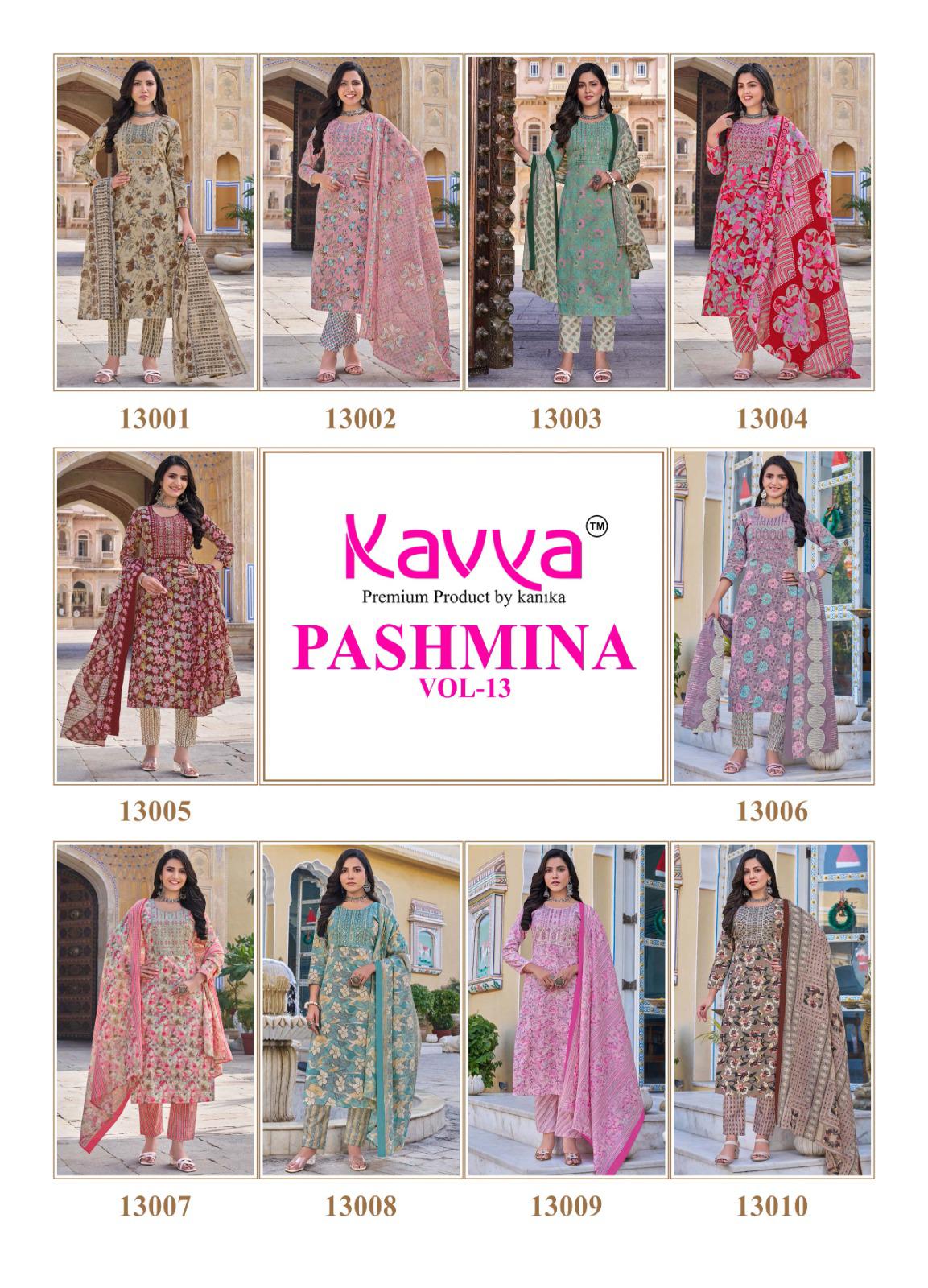 Pashmina Vol 13 By Kavya Kurti With Bottom Dupatta Suppliers In India