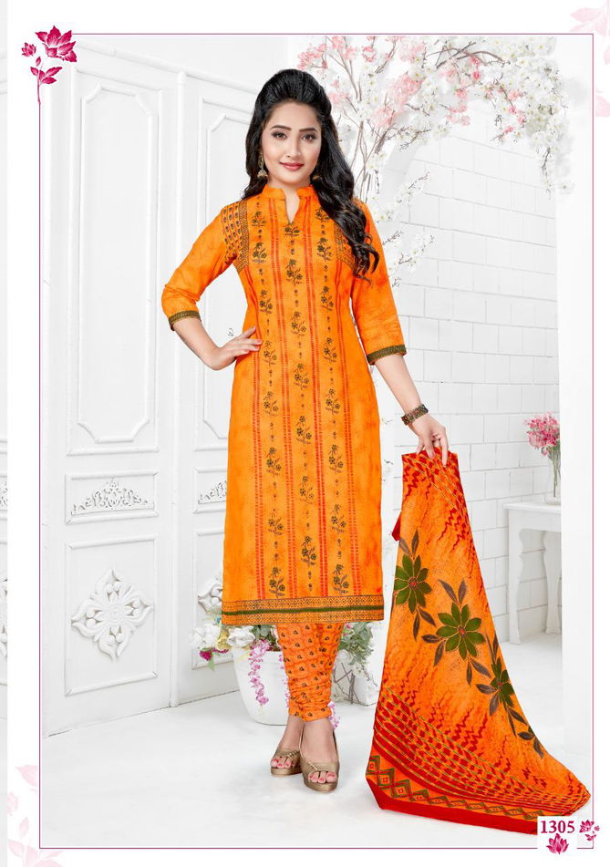 Cotton Pluse Heena 13 Regular Casual Wear Printed Cotton Dress Material Collection
