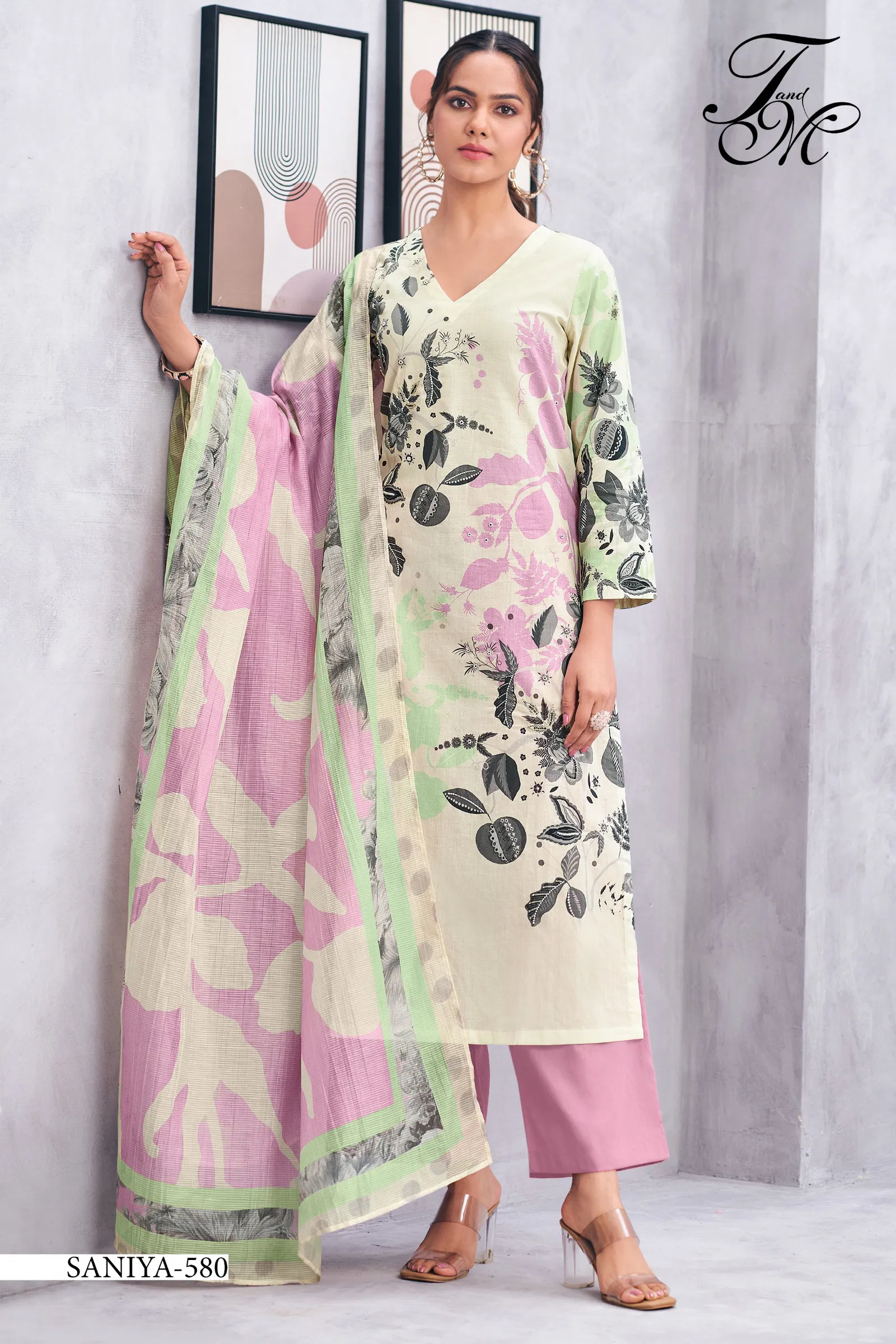 Sanya By T&M Cotton Printed Dress Material Wholesale Price In Surat