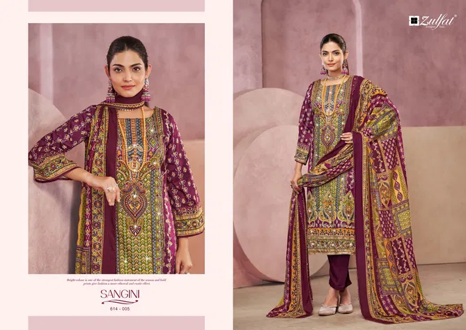 Sangini Vol 4 By Zulfat Printed Jam Cotton Dress Material Suppliers In India