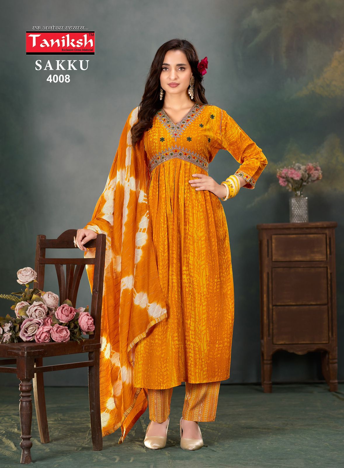 Sakku Vol 4 By Tanishk Alia Cut 4001 To 4006 Series Kurti With Bottom Dupatta Suppliers in India