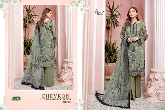 Shree Chevron Luxury Lawn Collection 2 Latest Fancy Festive Wear Pure Lawn Print With Embroidery Work Pakistani Salwar Suits Collection
