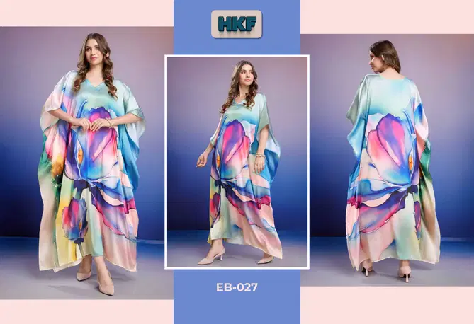 Everbloom Vol 4 By Hkf Soft Satin Fancy Kaftan Wholesale In India