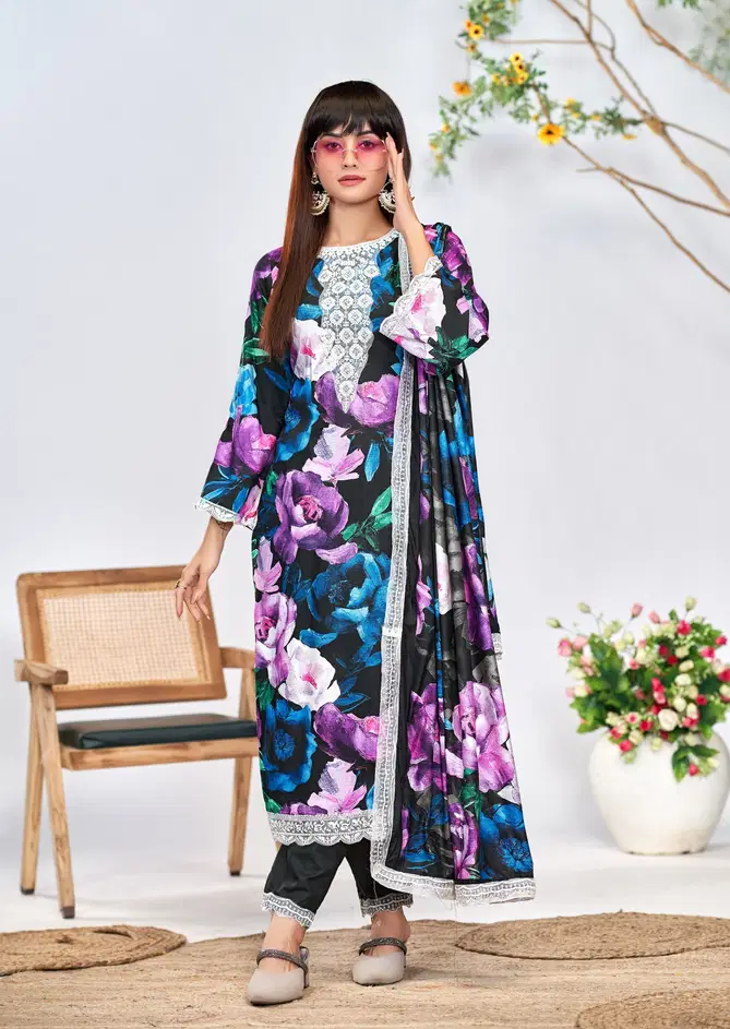 Kashmiri Garden By The Hermitage Shop Viscose Printed Dress Material Orders In India