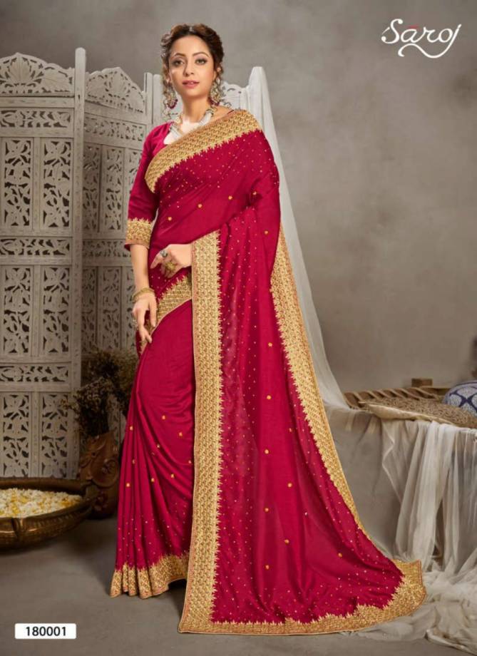 Saroj Kala Nidhi Vichitra Silk Latest Heavy Designer Festive Wear Fancy Silk Sarees Collection
