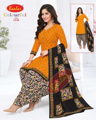 Baalar Colourful 12 New Cotton Printed Regular Wear Ready Made Dress Collection