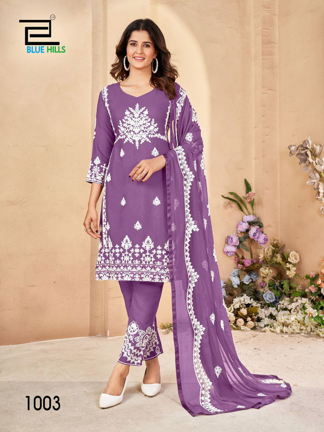 Galaxy By Blue Hills Rayon Embroidery Designer Kurti With Bottom Dupatta Wholesale Online