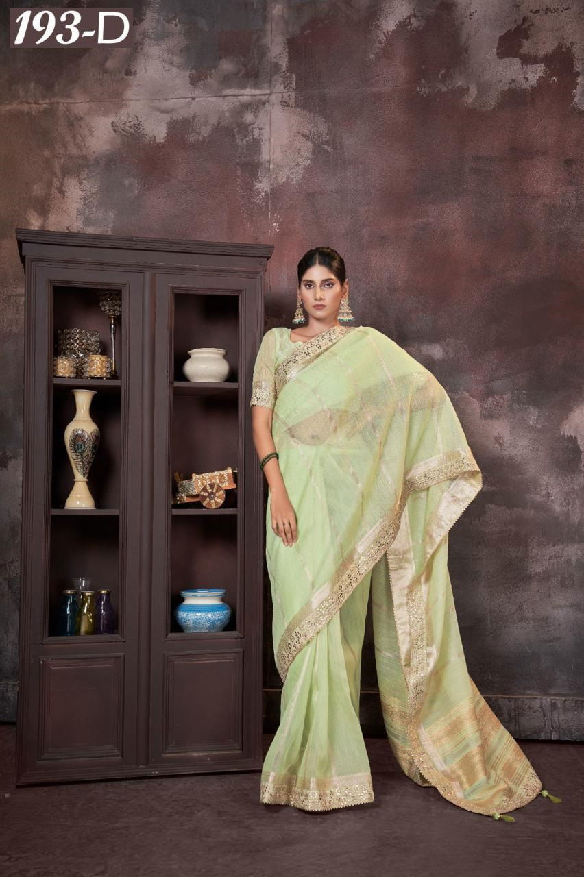 Sumitra 193 A To 193 F Top Dayed Work Wholesale Saree Suppliers In Mumbai