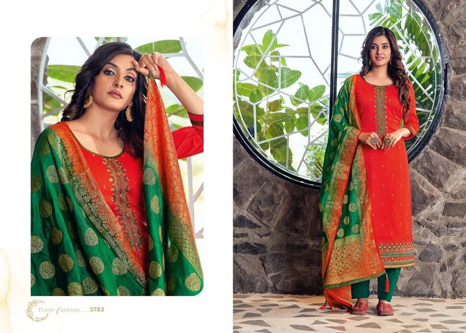 Kessi Asopalav 18  Latest fancy festive Wear Jam Silk with Embroidery Work Designer Dress Material Collection
