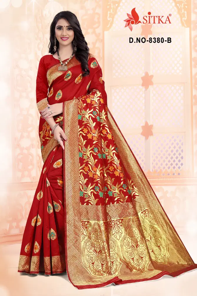 Haytee Lilly 8380 Party Wear Stylish Function Wear Designer Handloom Cotton Silk Saree Collection