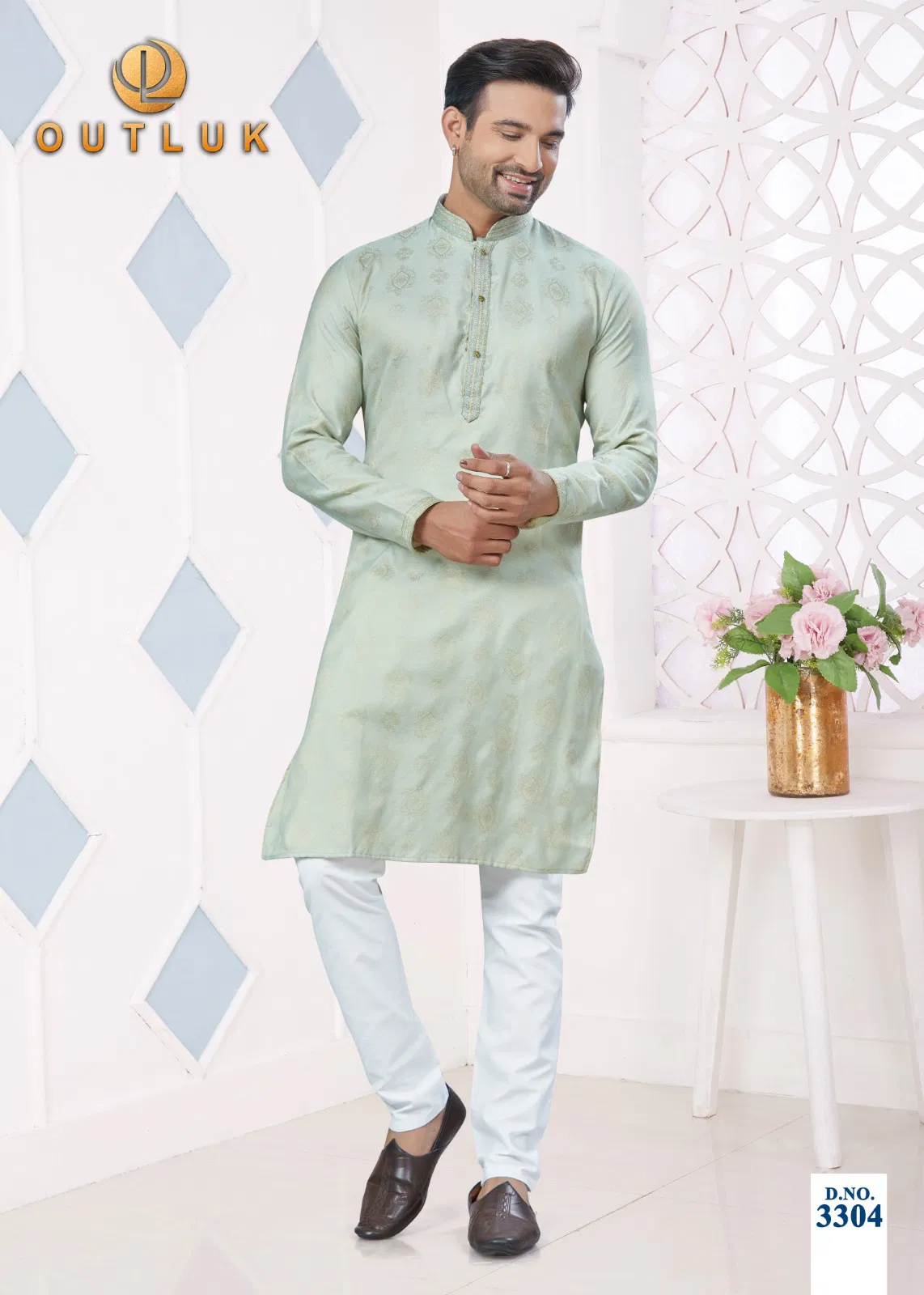 Outluk Wedding Collection Vol 33 Jaquard Mens Wholesale Kurta Pajama Manufacturers