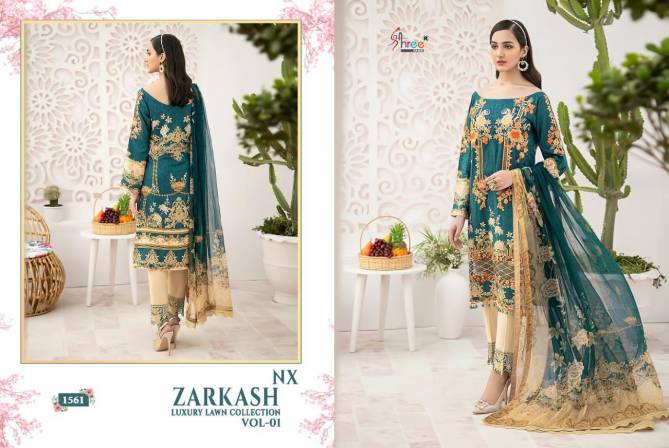 Shree Zarkash Luxury Lawn Collection 1 nx Latest Fancy Designer Casual Wear Pure Cotton Printed Pakistani Salwar Suits Collection

