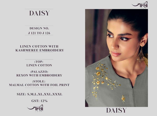 OMTEX DAISY Latest Fancy Festive Wear Designer Heavy Linen Cotton Each Enriched With Embroidery Work Readymade Salwar Suit Collection