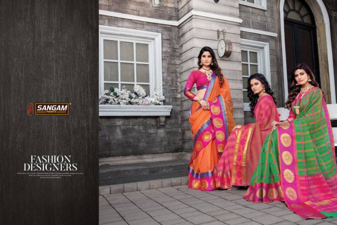 Sangam Swarnamukhi Fancy Latest Designer Festive Wear Cotton Printed Sarees Collection
