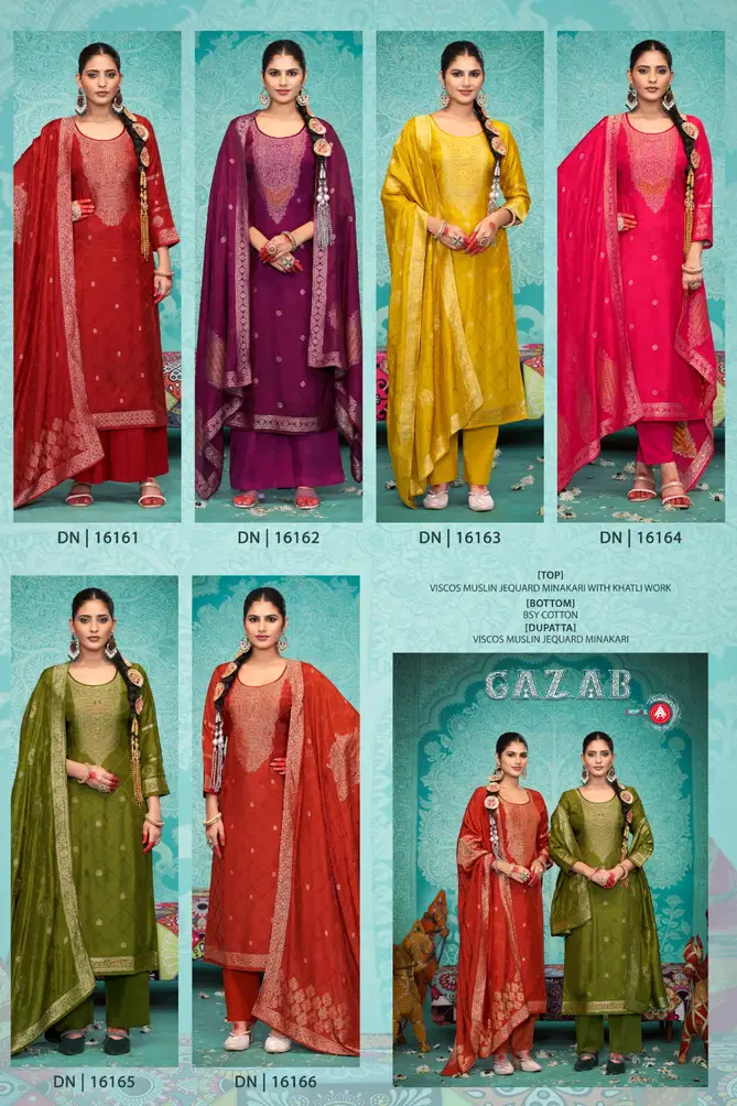 Gazab By Triple Aaa Viscos Mulsin Dress Material Suppliers In India